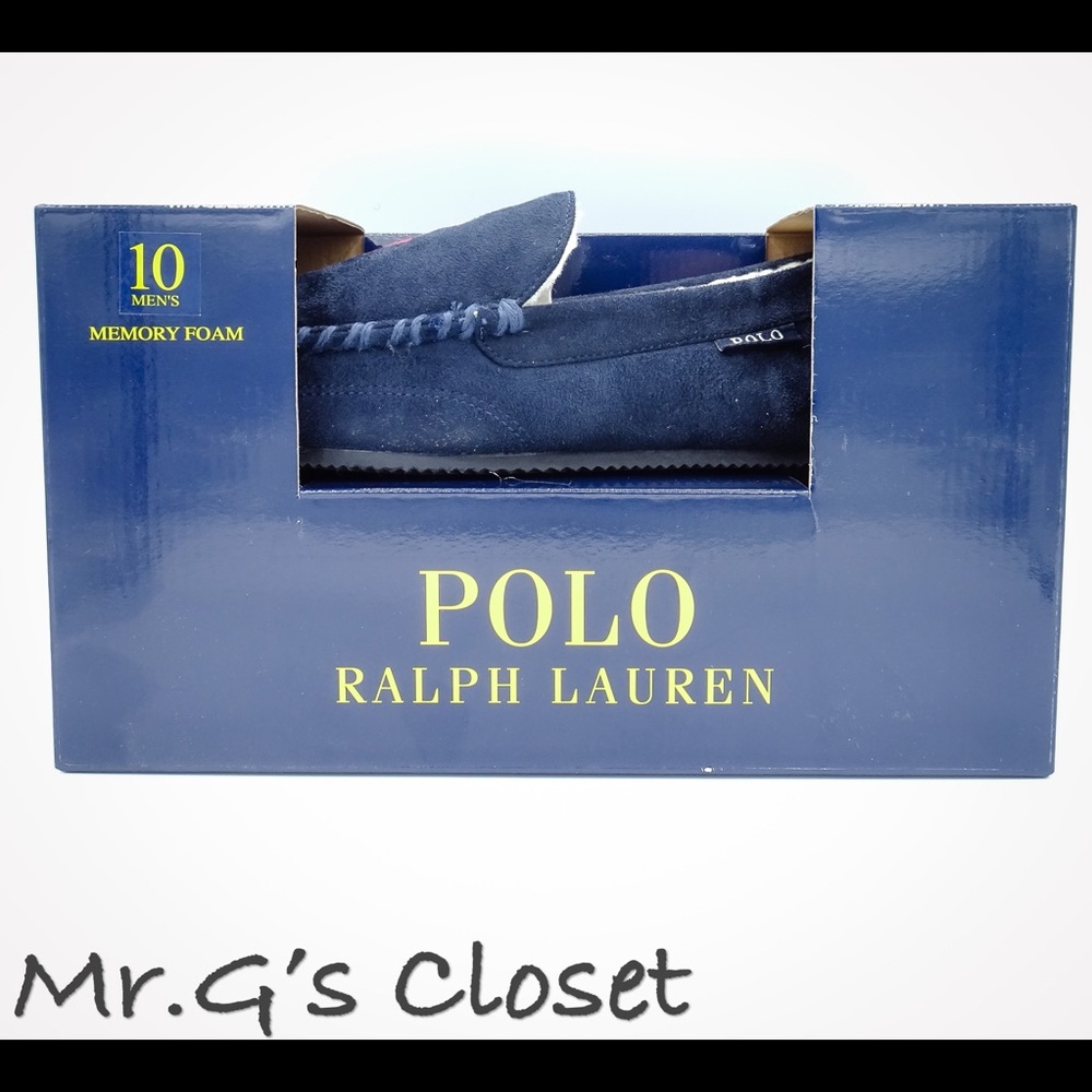 Polo Memory Foam Sherpa Lined House Shoes